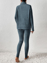 BEAUTIFUL I AM Ribbed Turtleneck Top and Pants Set