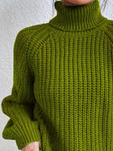 BEAUTIFUL I AM Full Size Turtleneck Rib-Knit Slit Sweater