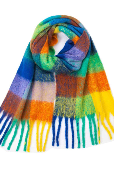 BEAUTIFUL I AM Fringe Detail Polyester Scarf