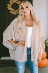 BEAUTIFUL I AM Open Front Dolman Sleeve Cardigan