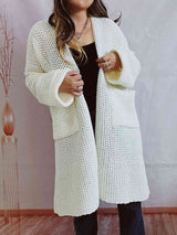 BEAUTIFUL I AM Open Front Long Sleeve Cardigan with Pockets