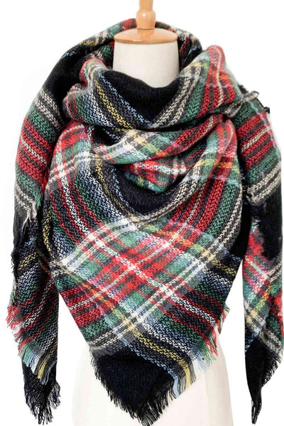 BEAUTIFUL I AM Plaid Imitation Cashmere Scarf