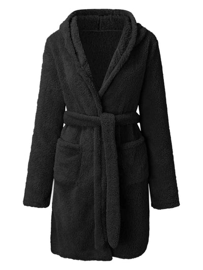 BEAUTIFUL I AM Tie Waist Hooded Robe