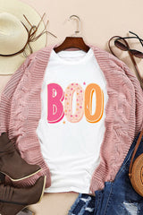 BEAUTIFUL I AM Round Neck Short Sleeve BOO Graphic T-Shirt