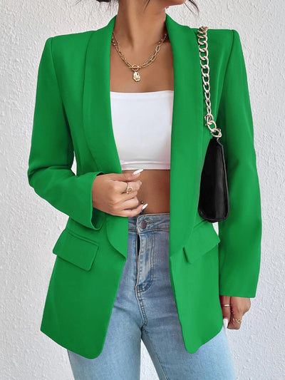 BEAUTIFUL I AM Shawl Collar Long Sleeve Blazer Jacket