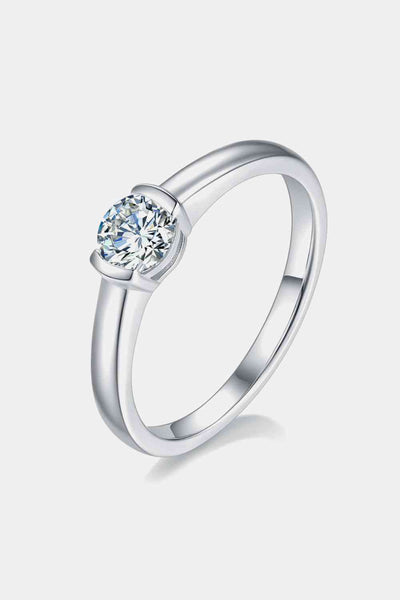 BEAUTIFUL I AM Moissanite 925 Sterling Silver Jewelry Solitaire Ring