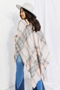 BEAUTIFUL I AM Leto Punch of Plaid Lightweight Poncho Cardigan