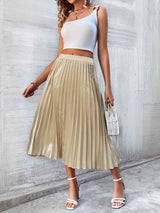 BEAUTIFUL I AM Pleated Midi Skirt Dress