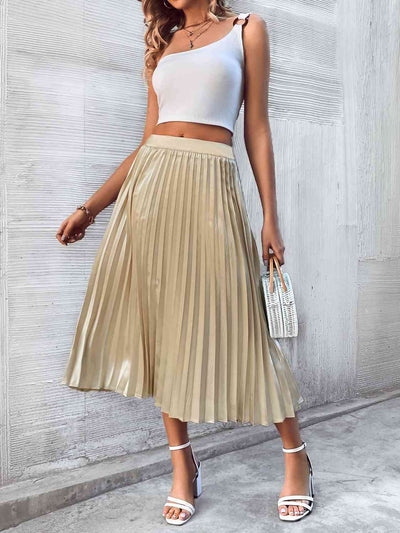 BEAUTIFUL I AM Pleated Midi Skirt Dress