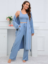 BEAUTIFUL I AM Tank, Cardigan, and Pants Set