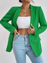 BEAUTIFUL I AM Shawl Collar Long Sleeve Blazer Jacket