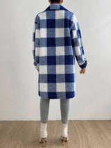 BEAUTIFUL I AM Plaid Collared Neck Button Down Jacket Coat