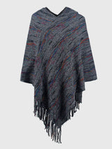 BEAUTIFUL I AM Fringe Hem Hooded Poncho