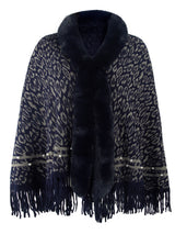 BEAUTIFUL I AM Leopard Fringe Hem Poncho