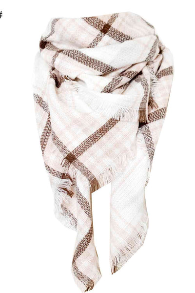 BEAUTIFUL I AM Plaid Imitation Cashmere Scarf