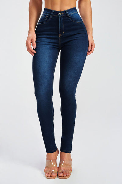 BEAUTIFUL I AM Button Fly Skinny Jeans