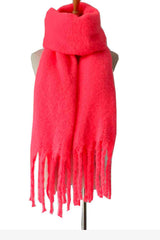 BEAUTIFUL I AM Fringe Detail Polyester Scarf