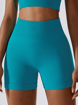 BEAUTIFUL I AM Wide Waistband Slim Fit Sports Shorts Active Wear