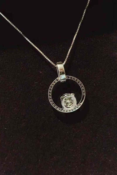 BEAUTIFUL I AM 1 Carat Moissanite Jewelry 925 Sterling Silver Necklace