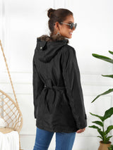 BEAUTIFUL I AM Full Size Hooded Jacket with Detachable Liner (Three-Way Wear)