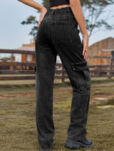 BEAUTIFUL I AM High Waist Cargo Jeans