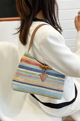 BEAUTIFUL I AM Multicolored Straw Shoulder Bag