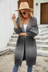 BEAUTIFUL I AM Gradient Open Front Cardigan