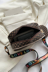 BEAUTIFUL I AM LOVE Printed Slogan Strap Shoulder Bag