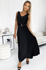 BEAUTIFUL I AM V-Neck Sleeveless Maxi Dress