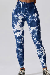 BEAUTIFUL I AM High Waist Tie-Dye Long Sports Pants Active Wear