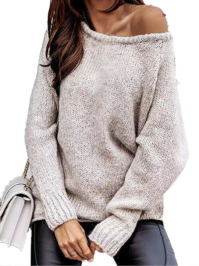 BEAUTIFUL I AM One Shoulder Long Sleeve Sweater