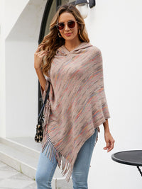 BEAUTIFUL I AM Fringe Hem Hooded Poncho