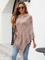 BEAUTIFUL I AM Fringe Hem Hooded Poncho