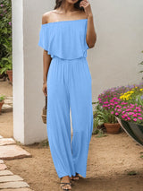 BEAUTIFUL I AM Off-Shoulder Wide Leg Pants Jumpsuit