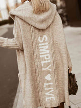 BEAUTIFUL I AM Full Size SIMPLY LIVE Hooded Cardigan