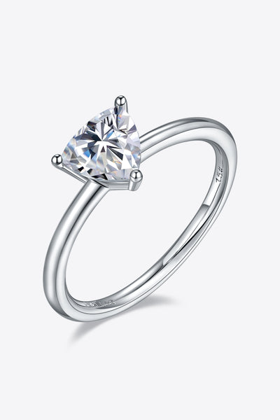 BEAUTIFUL I AM 1 Carat Moissanite Jewelry 925 Sterling Silver Solitaire Ring