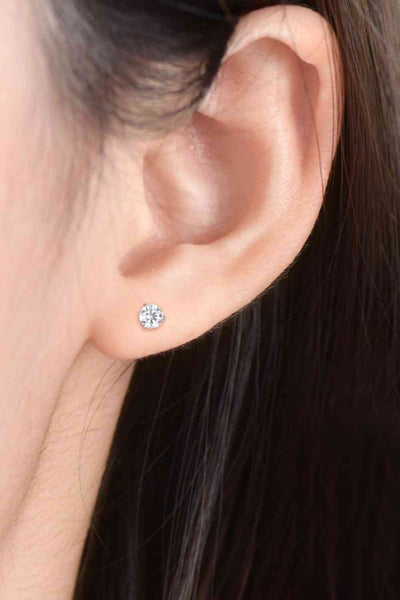 BEAUTIFUL I AM Moissanite Jewelry 925 Sterling Silver Stud Earrings