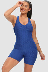 BEAUTIFUL I AM Crisscross Wide Strap Active Wear Romper