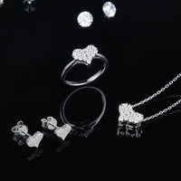 BEAUTIFUL I AM Moissanite Jewelry 925 Sterling Silver Heart Necklace