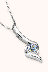 BEAUTIFUL I AM 1 Carat Moissanite Jewelry 925 Sterling Silver Necklace