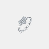 BEAUTIFUL I AM Moissanite Jewelry 925 Sterling Silver Heart Ring