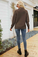 BEAUTIFUL I AM Quarter-Zip Collared Neck Sweater