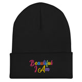 BEAUTIFUL I AM Cuffed Beanie Hat