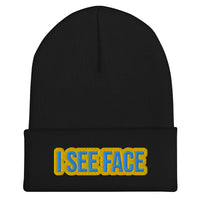 EG3BEATS I SEE FACE Cuffed Beanie Hat