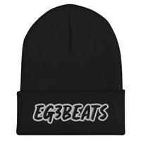 EG3BEATS BLACK Cuffed Beanie Hat