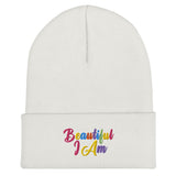 BEAUTIFUL I AM Cuffed Beanie Hat