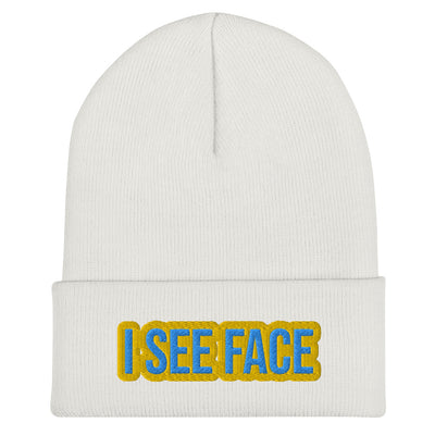 EG3BEATS I SEE FACE Cuffed Beanie Hat