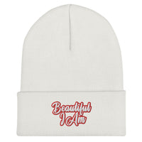 BEAUTIFUL I AM RED Cuffed Beanie Hat