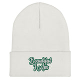 BEAUTIFUL I AM GREEN Cuffed Beanie Hat