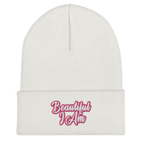 BEAUTIFUL I AM PINK Cuffed Beanie Hat